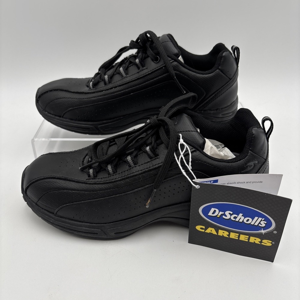 Dr. Scholls Careers Katey Women's 6.5W Wide Black Work Slip Resistant Shoes‎ NWT